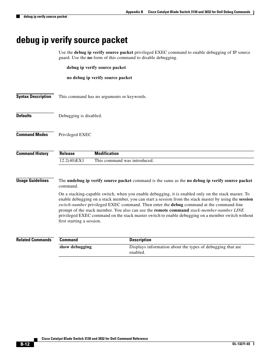 Debug ip verify source packet | Dell POWEREDGE M1000E User Manual | Page 928 / 1082