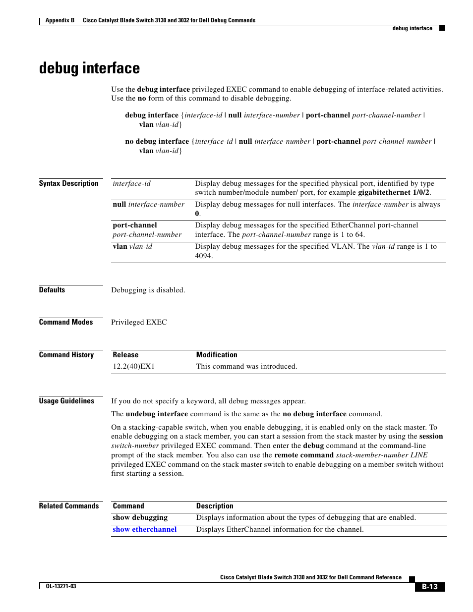 Debug interface | Dell POWEREDGE M1000E User Manual | Page 929 / 1082