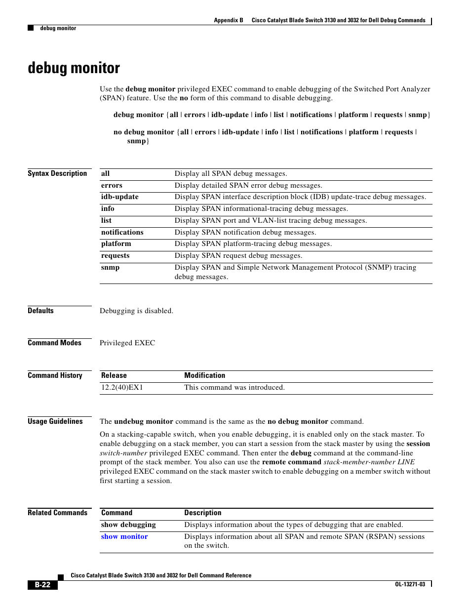 Debug monitor | Dell POWEREDGE M1000E User Manual | Page 938 / 1082