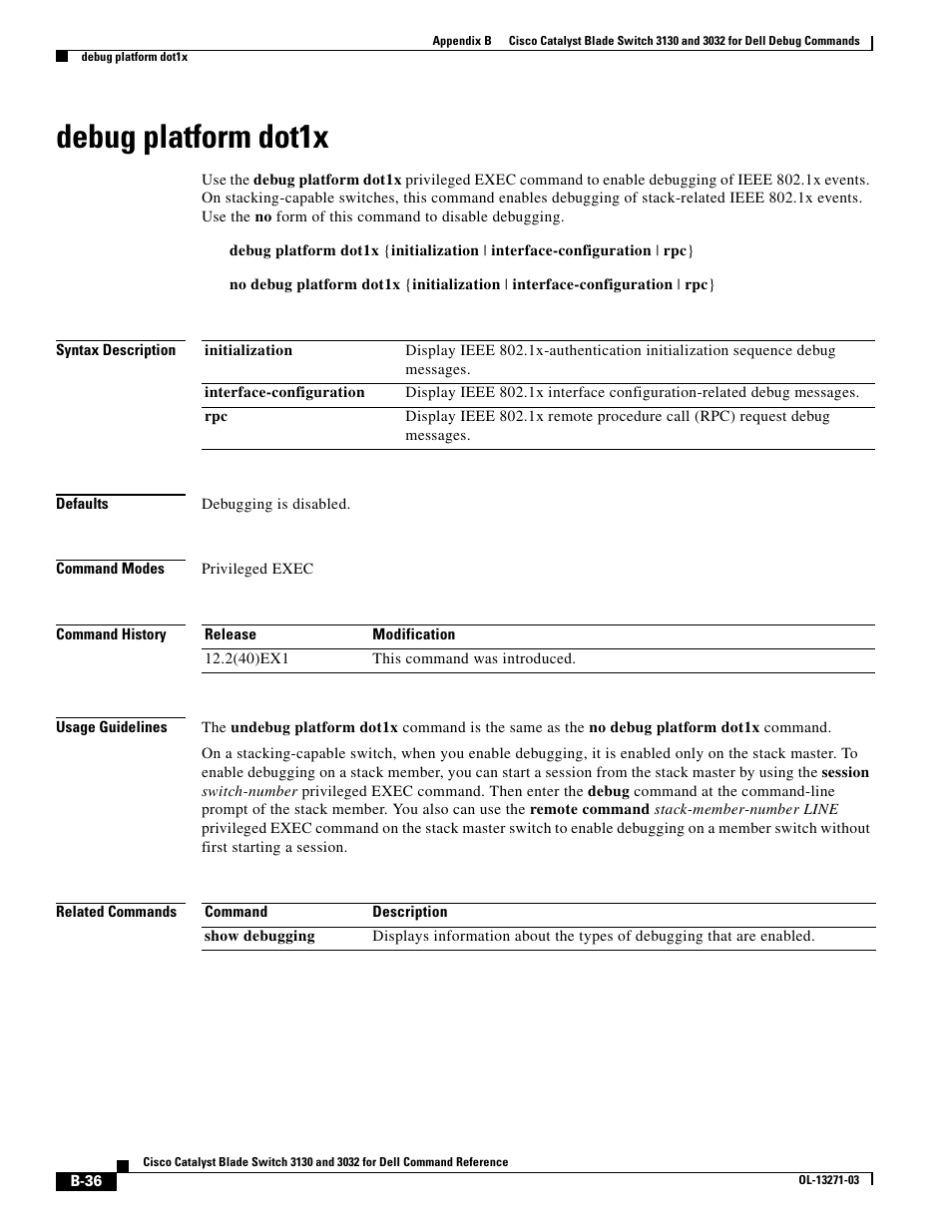 Debug platform dot1x | Dell POWEREDGE M1000E User Manual | Page 952 / 1082