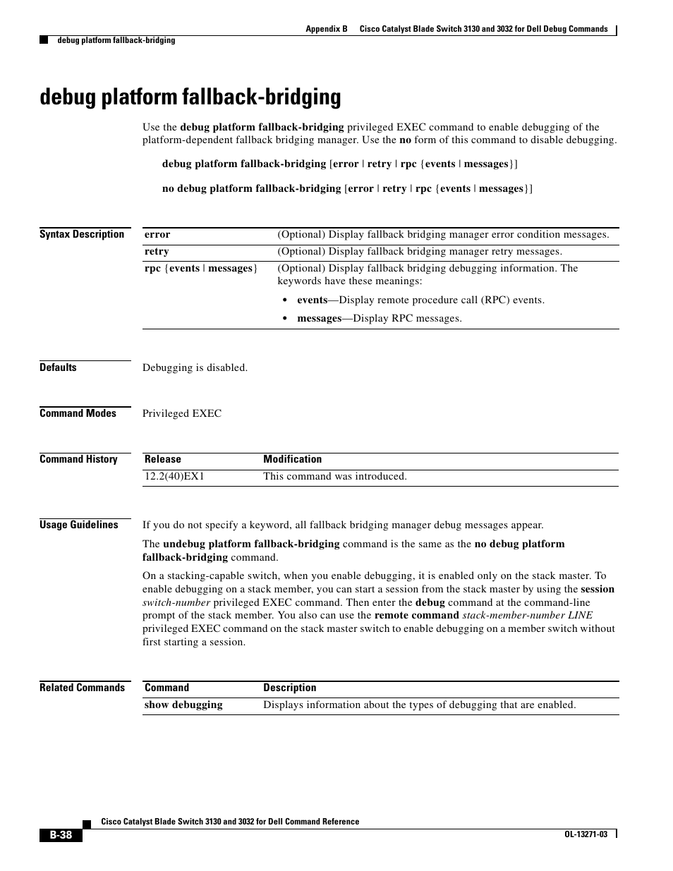 Debug platform fallback-bridging | Dell POWEREDGE M1000E User Manual | Page 954 / 1082