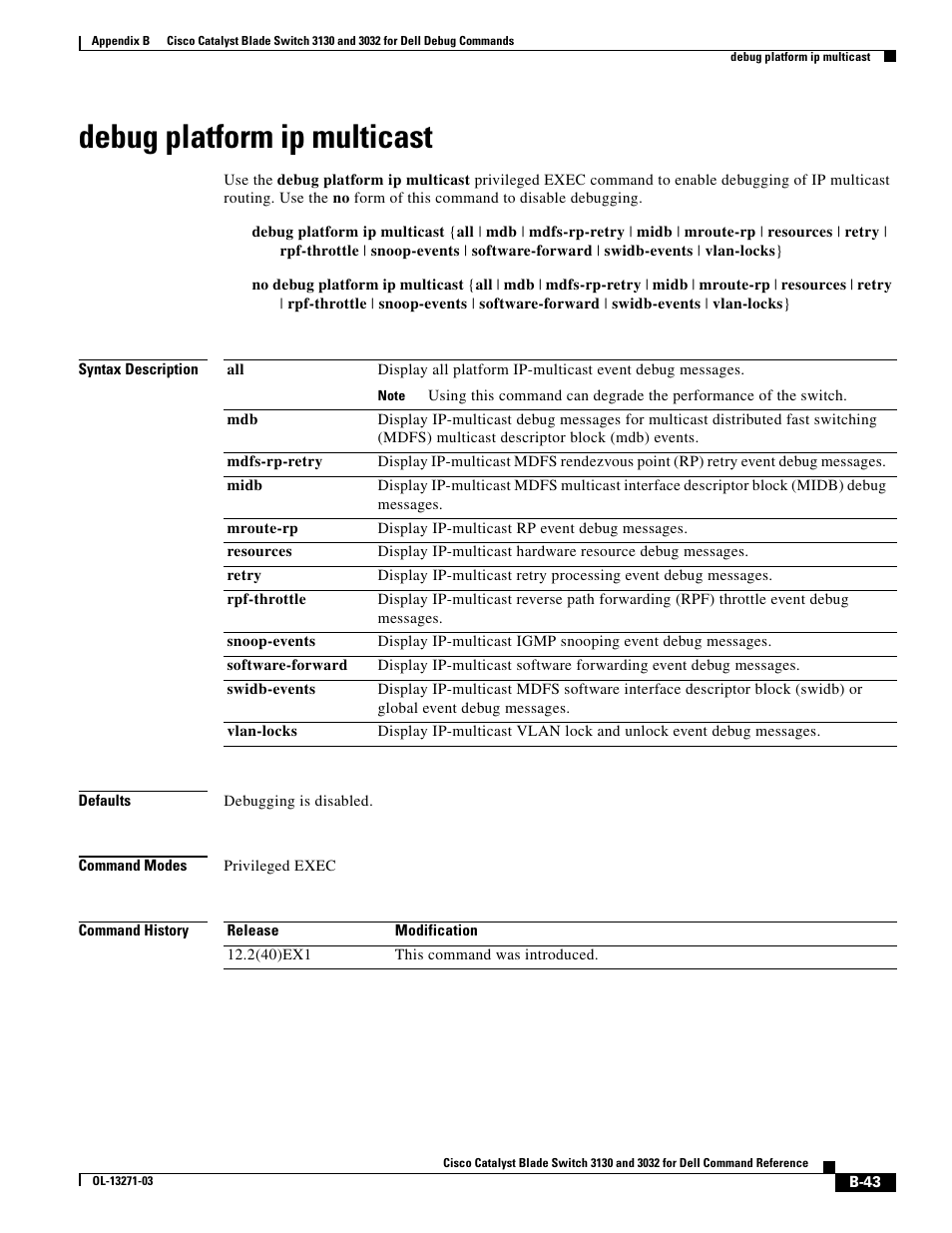 Debug platform ip multicast | Dell POWEREDGE M1000E User Manual | Page 959 / 1082