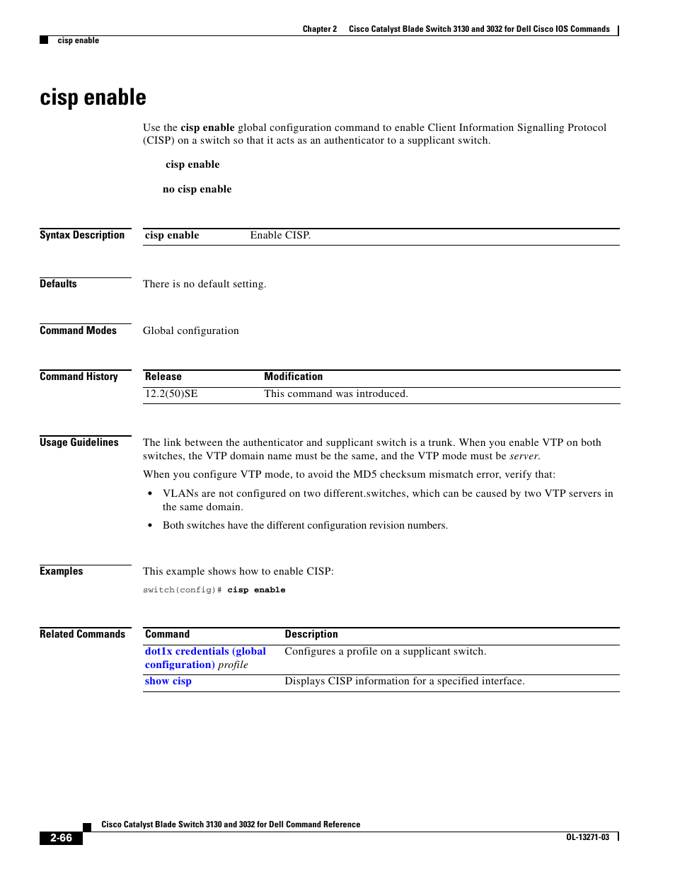 Cisp enable | Dell POWEREDGE M1000E User Manual | Page 96 / 1082