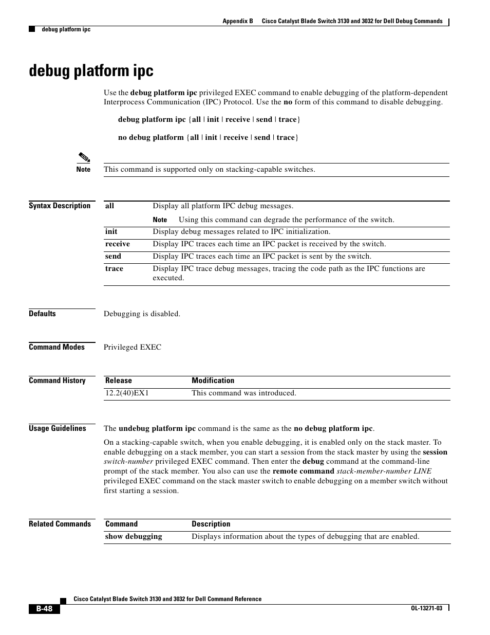 Debug platform ipc | Dell POWEREDGE M1000E User Manual | Page 964 / 1082