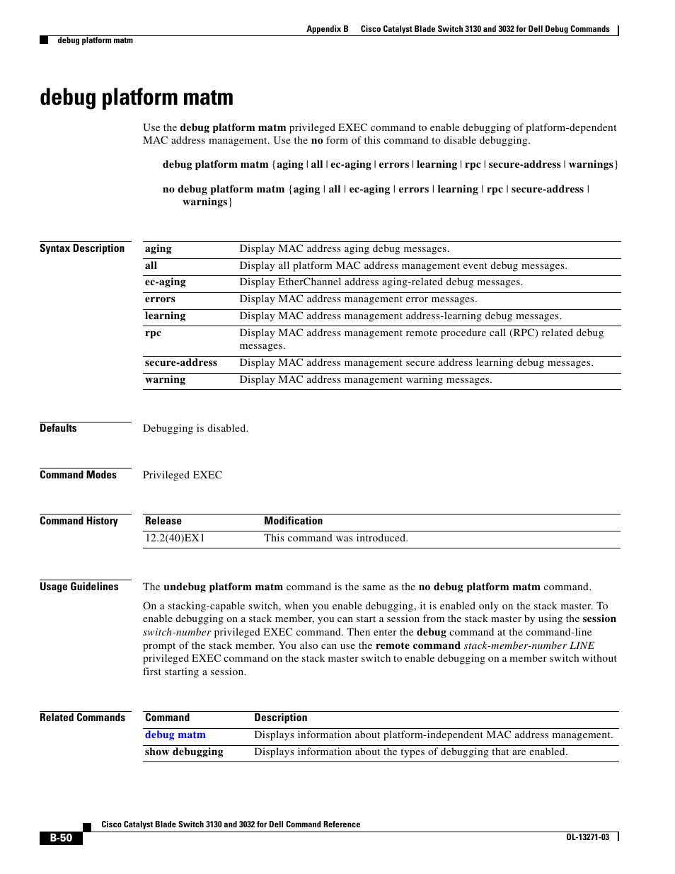 Debug platform matm | Dell POWEREDGE M1000E User Manual | Page 966 / 1082