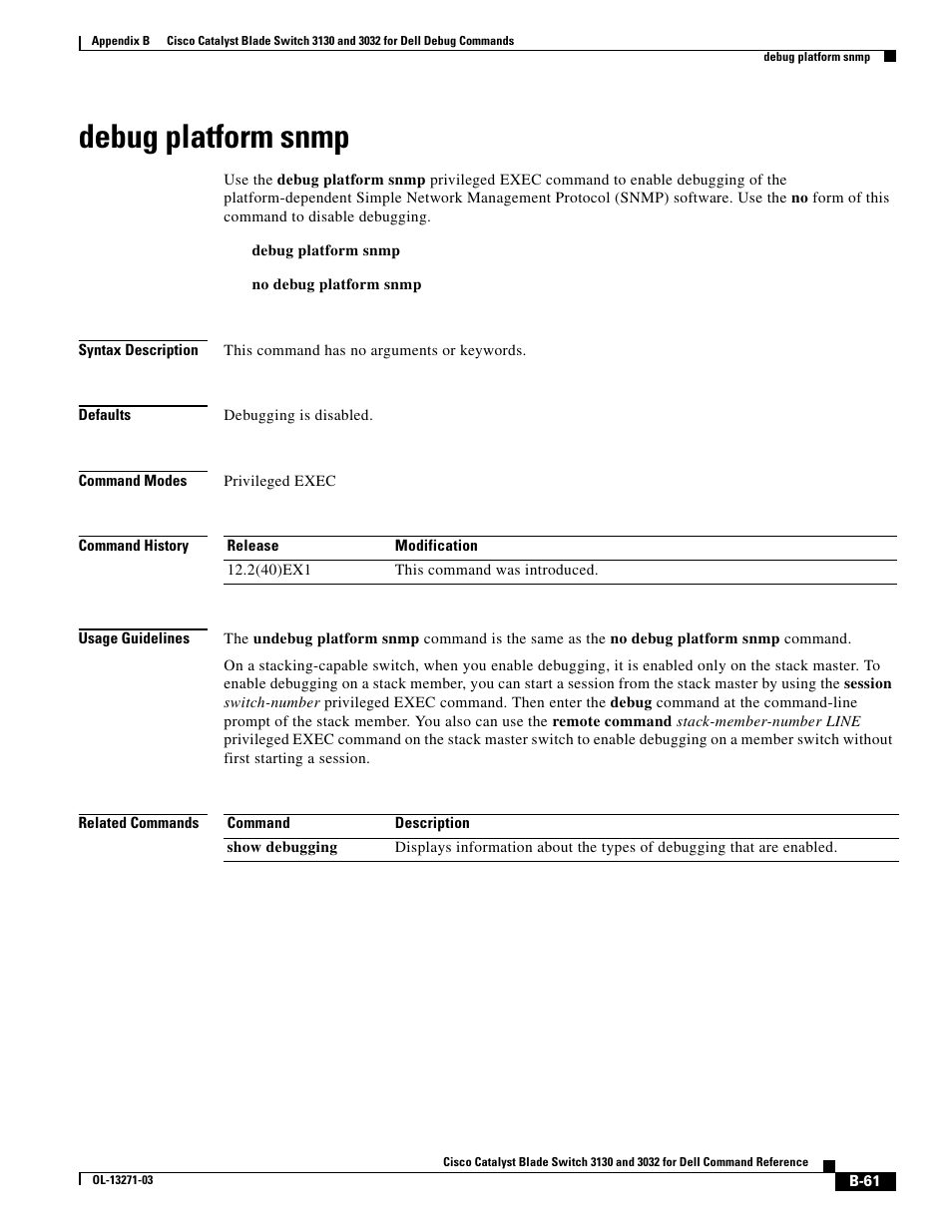 Debug platform snmp | Dell POWEREDGE M1000E User Manual | Page 977 / 1082