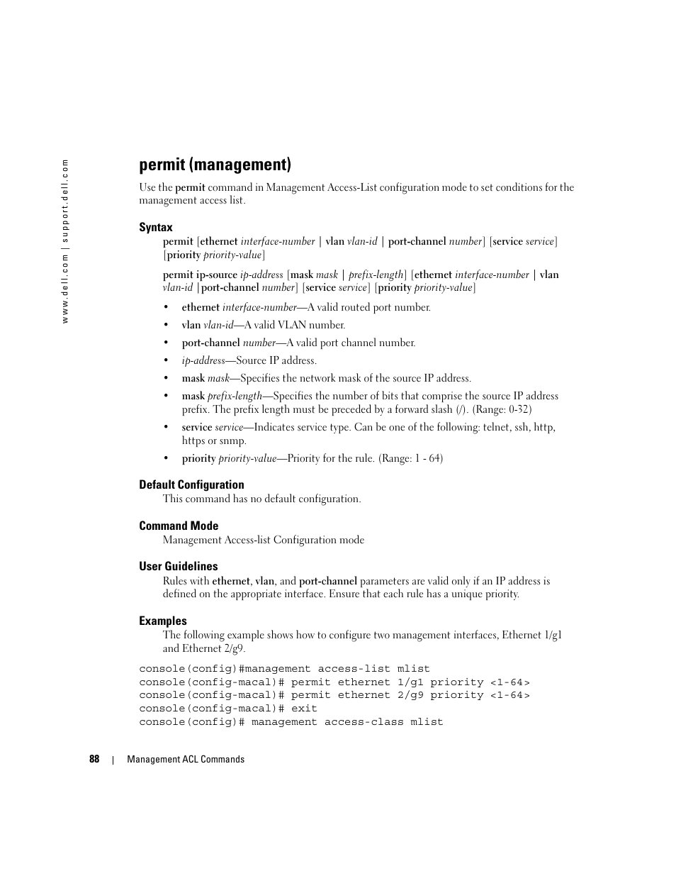 Permit (management) | Dell PowerEdge M600 User Manual | Page 124 / 808