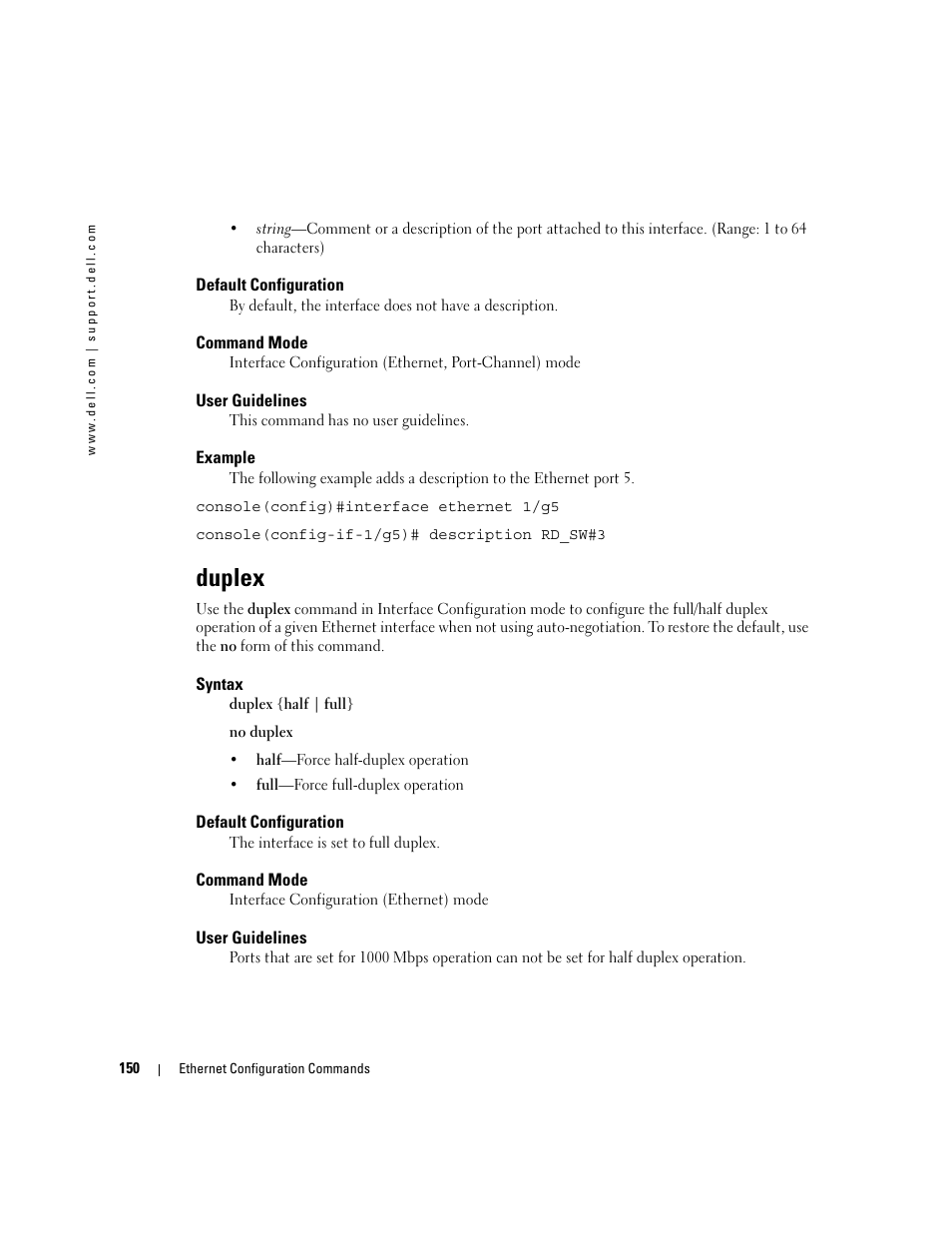 Duplex | Dell PowerEdge M600 User Manual | Page 182 / 808