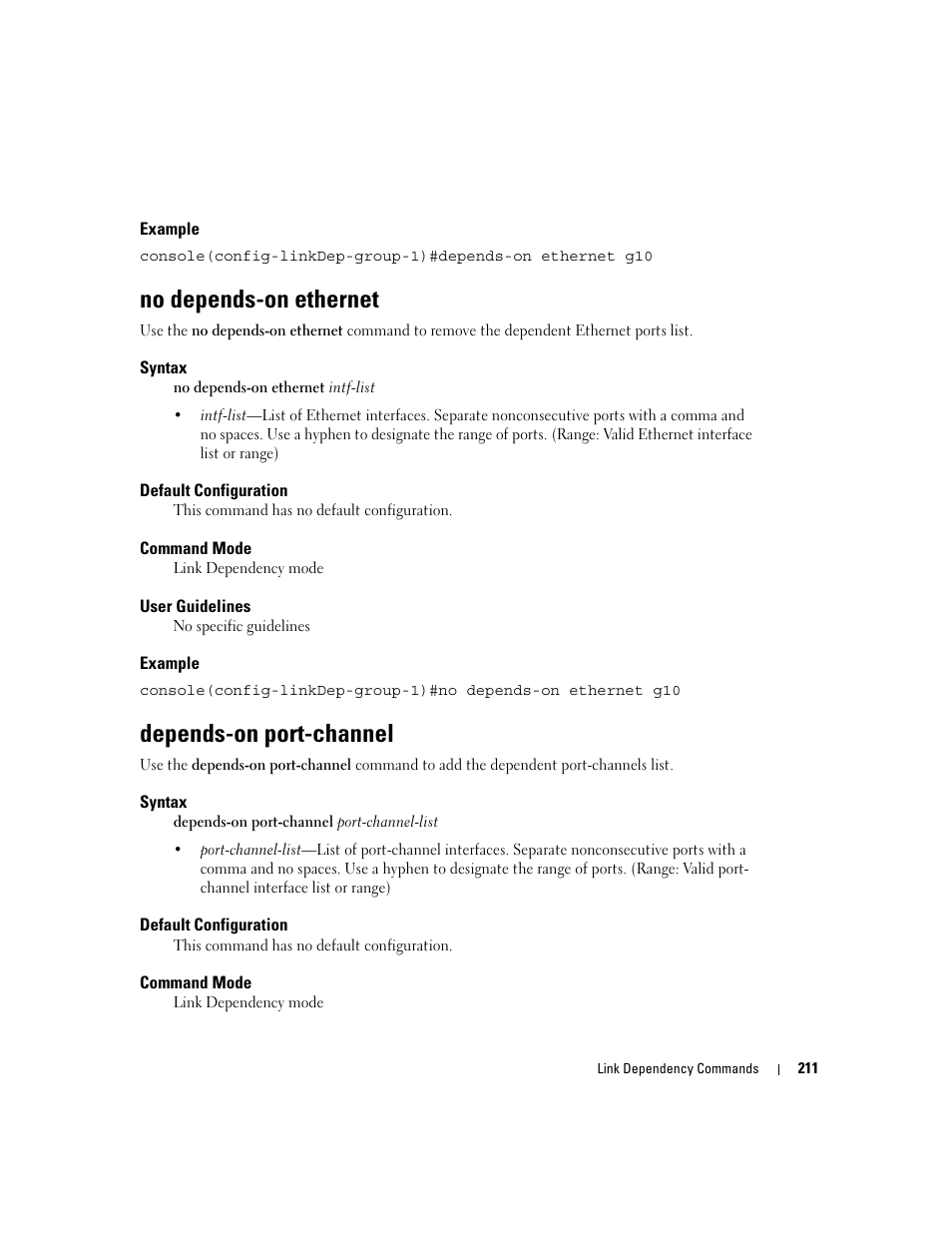 No depends-on ethernet, Depends-on port-channel | Dell PowerEdge M600 User Manual | Page 239 / 808