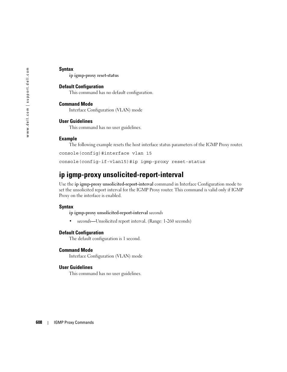 Ip igmp-proxy unsolicited-report-interval | Dell PowerEdge M600 User Manual | Page 604 / 808