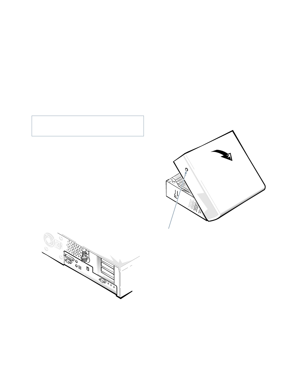 Unpacking your hardware option, Removing the computer cover, Replacing the computer cover | Unpacking your hardware option -2, Removing the computer cover -2, Replacing the computer cover -2, Figure 5-1, Padlock installed -2, Figure 5-2, Emoving the computer cover | Dell OptiPlex Gxi User Manual | Page 66 / 134