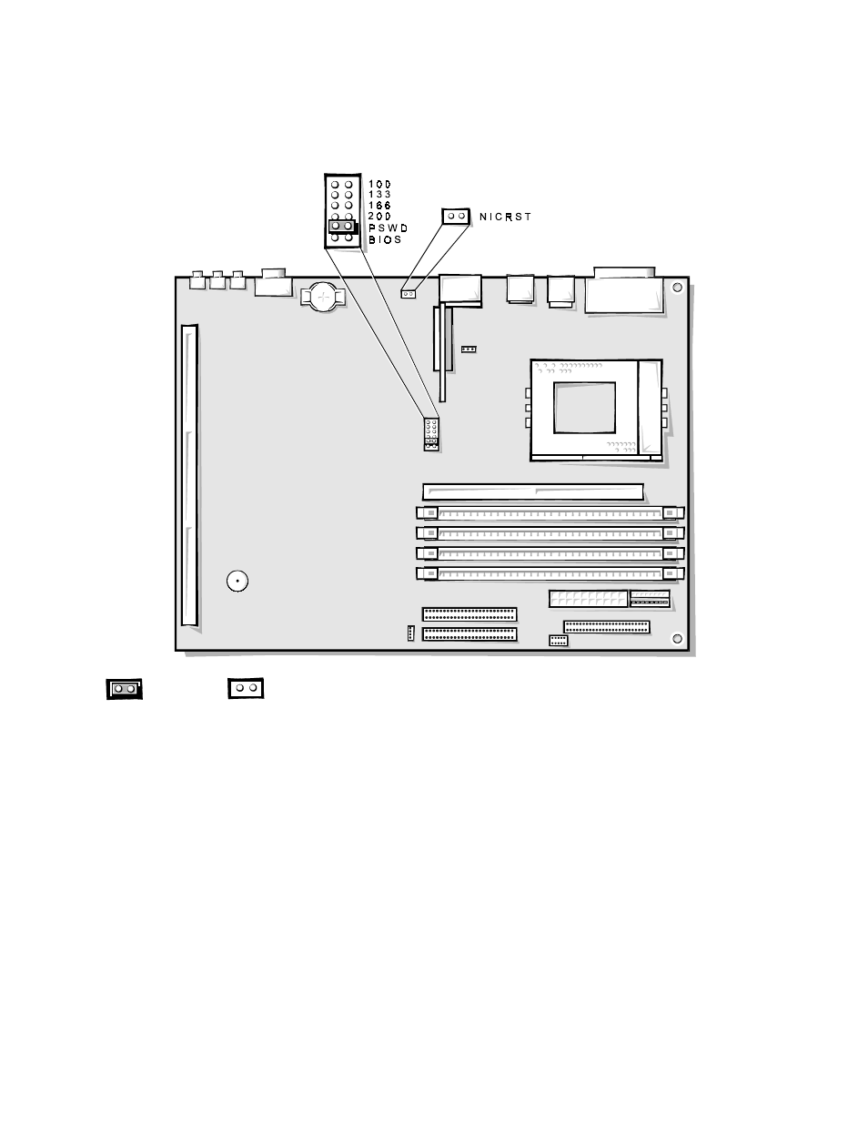 Figure 5-7, System board jumpers -7 | Dell OptiPlex Gxi User Manual | Page 71 / 134
