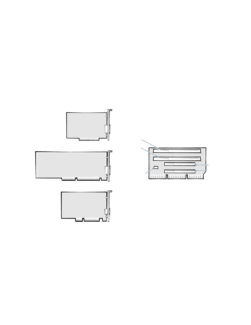 Expansion cards, Expansion slots, Expansion cards -2 | Expansion slots -2, Figure 6-2, Figure 6-3, Riser-board expansion-card connectors -2, Xpansion cards | Dell OptiPlex Gxi User Manual | Page 76 / 134