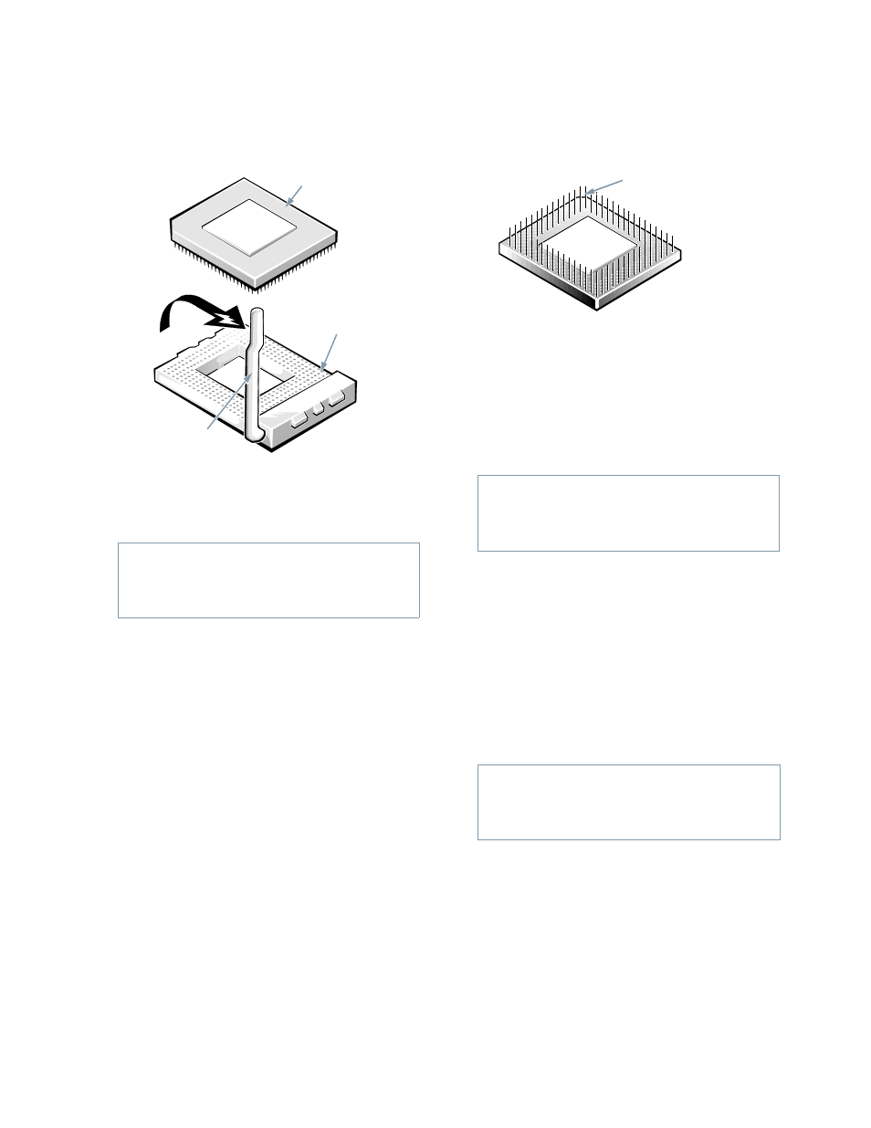 Figure 6-10, Removing the microprocessor -8, Figure 6-11 | Pin-1 corner identification -8 | Dell OptiPlex Gxi User Manual | Page 82 / 134
