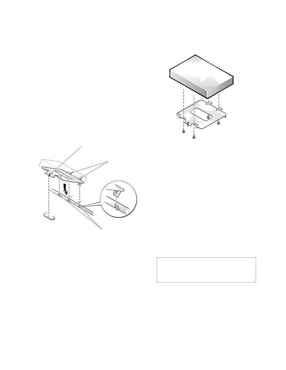 Figure 7-11, Removing the hard-disk drive bracket -7, Figure 7-12 | Securing the hard-disk drive to the bracket -7 | Dell OptiPlex Gxi User Manual | Page 93 / 134