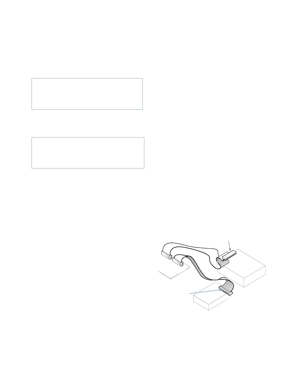 Installing scsi devices, Scsi configuration guidelines, Scsi id numbers | Scsi cable and scsi termination, Installing scsi devices -9, Scsi configuration guidelines -9, Scsi id numbers -9, Scsi cable and scsi termination -9, Figure 7-14, Internal scsi cable -9 | Dell OptiPlex Gxi User Manual | Page 95 / 134