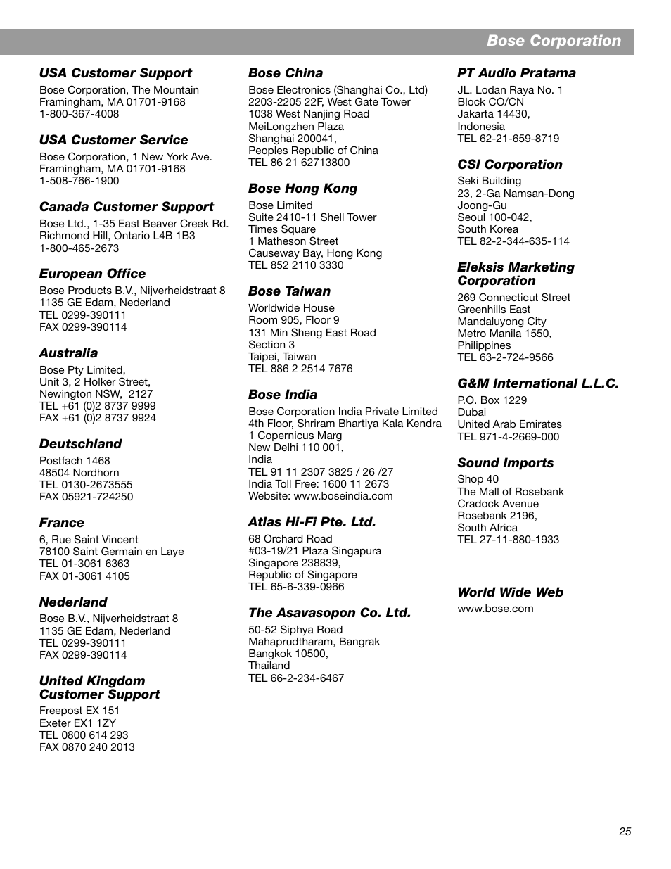 Bose corporation | Bose Wave Radio II User Manual | Page 27 / 28