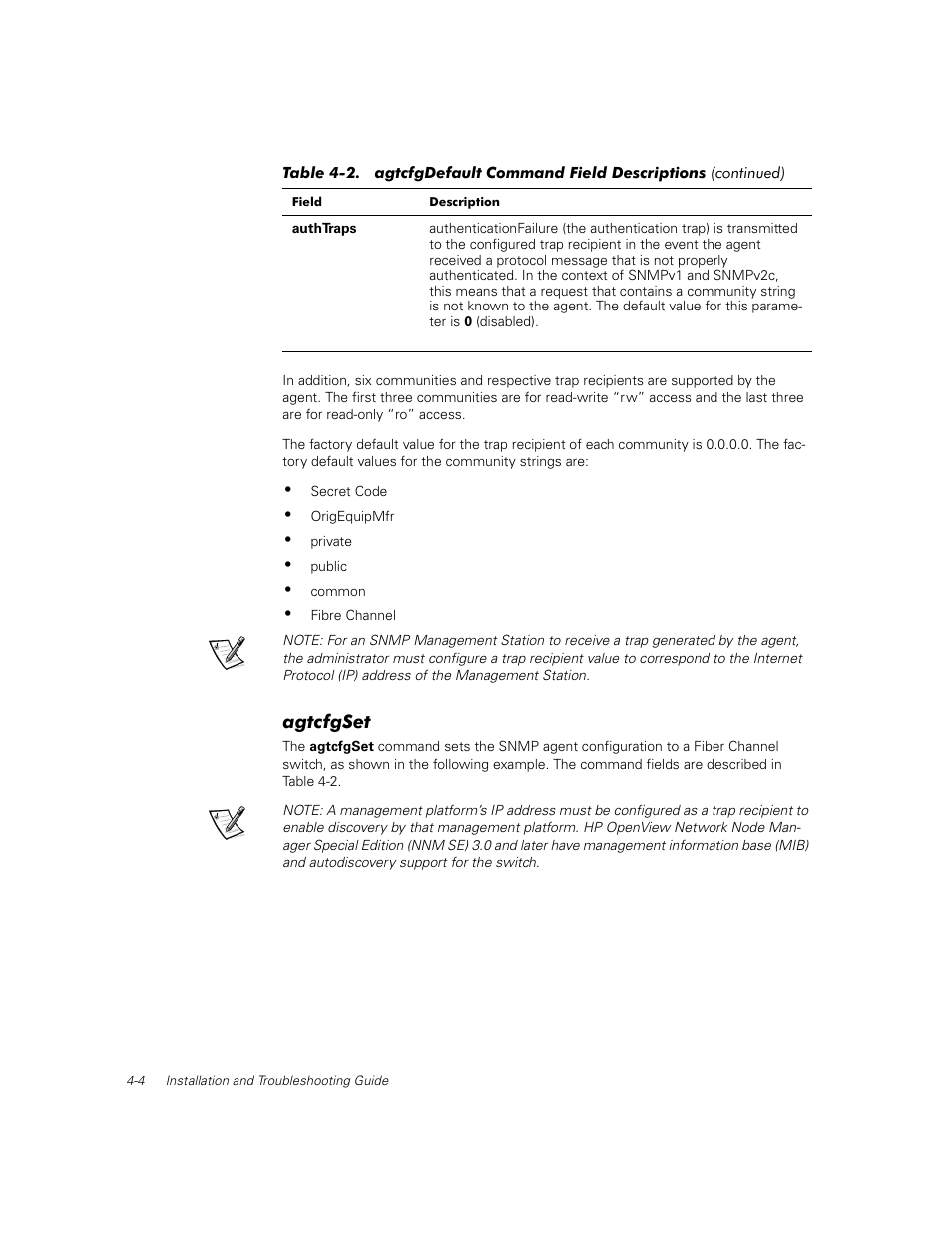 Agtcfgset, Agtcfgset -4 | Dell PowerVault 56F (16P Fibre Channel Switch) User Manual | Page 60 / 172