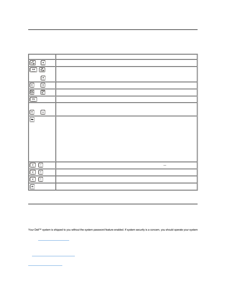 Using the system password feature, System setup navigation keys | Dell Precision 620 User Manual | Page 127 / 131