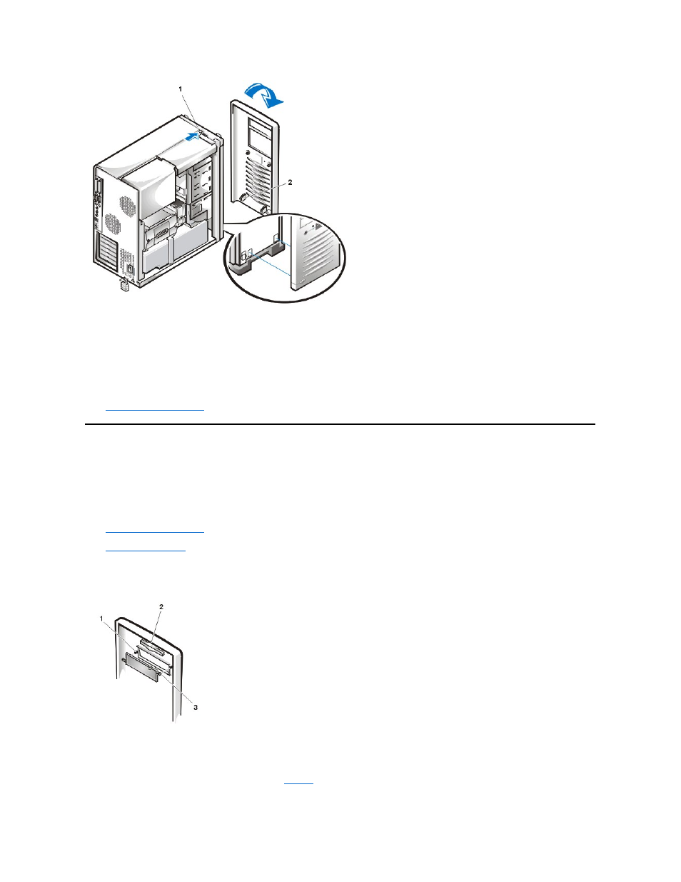 Removing and replacing front-panel inserts | Dell Precision 620 User Manual | Page 34 / 131