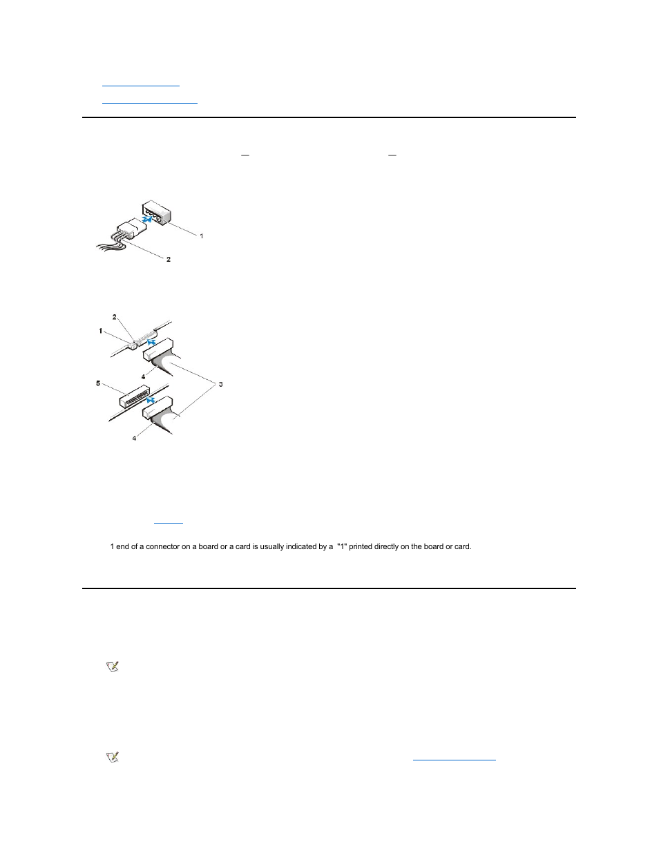 Installing a drive in a 5.25-inch drive bay, Connecting drives | Dell Precision 620 User Manual | Page 35 / 131