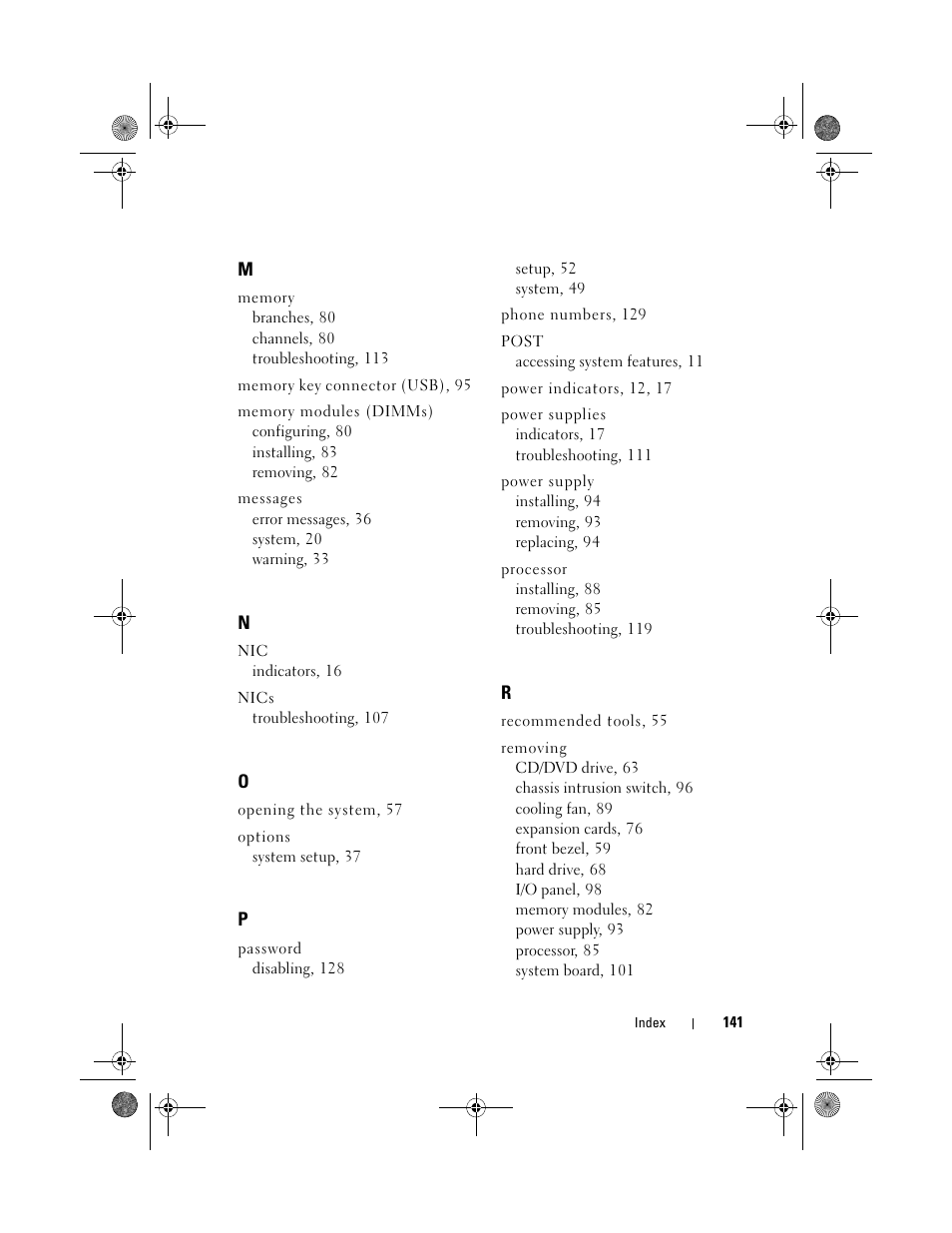 Dell PowerEdge T110 User Manual | Page 141 / 144