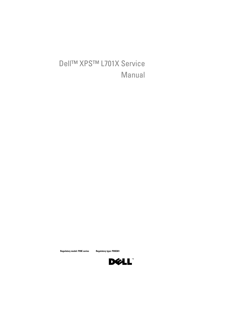 Dell XPS 17 (L701X, Late 2010) User Manual | 134 pages