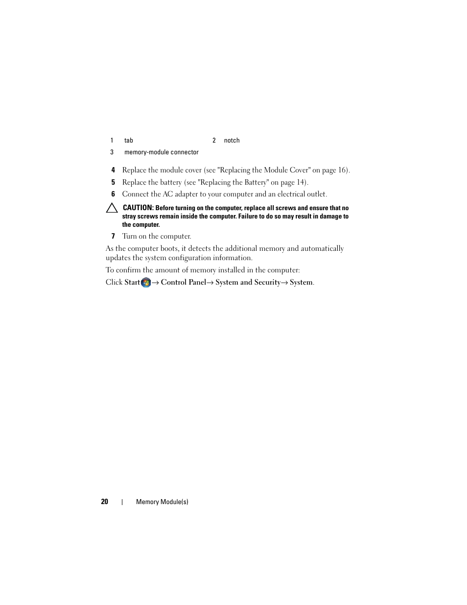 7 turn on the computer | Dell XPS 17 (L701X, Late 2010) User Manual | Page 20 / 134