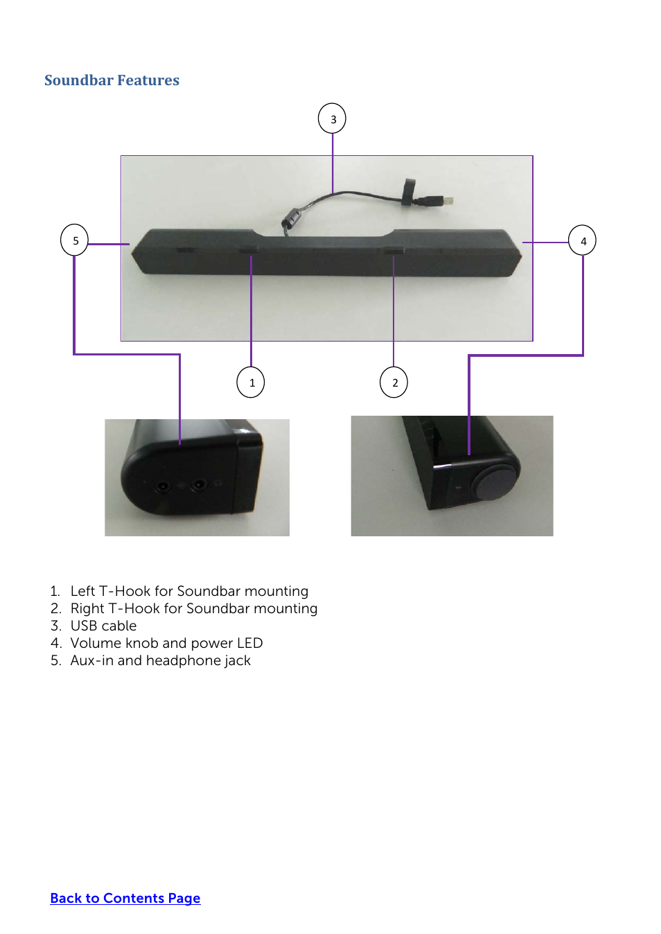 Soundbar features | Dell USB Soundbar AC511 User Manual | Page 13 / 15