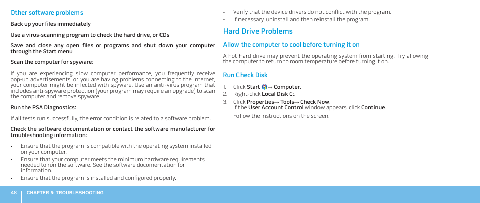 Hard drive problems | Dell Alienware M17x R2 (Early 2010) User Manual | Page 48 / 62