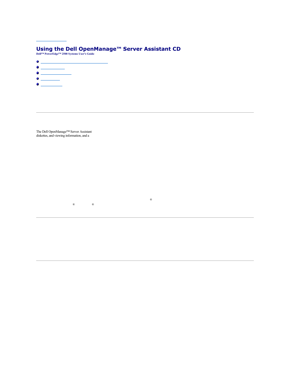 Using the dell openmanage™ server assistant cd | Dell PowerEdge 2500SC User Manual | Page 29 / 56