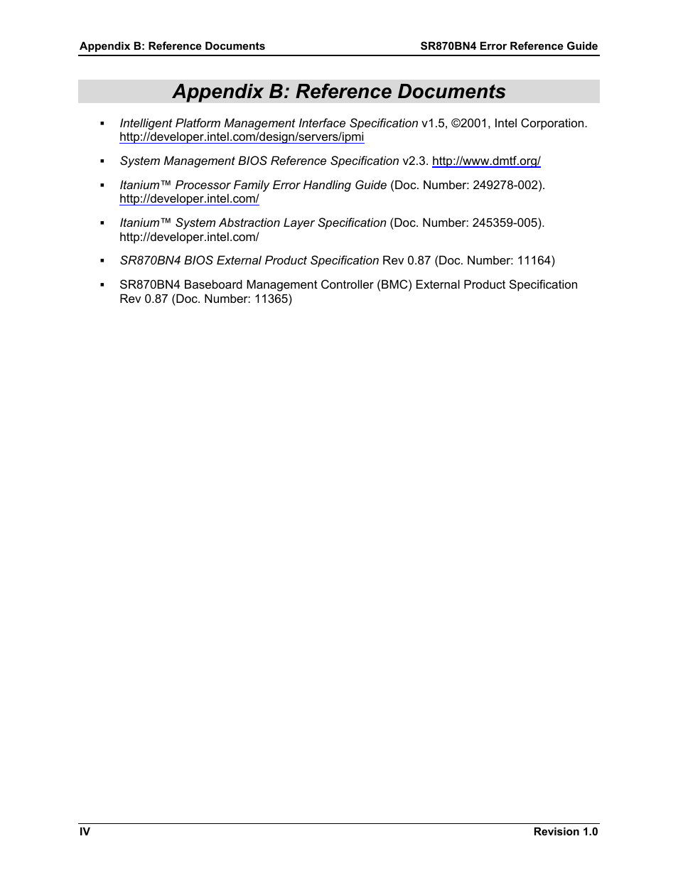 Appendix b: reference documents | Dell PowerEdge 7250 User Manual | Page 42 / 44