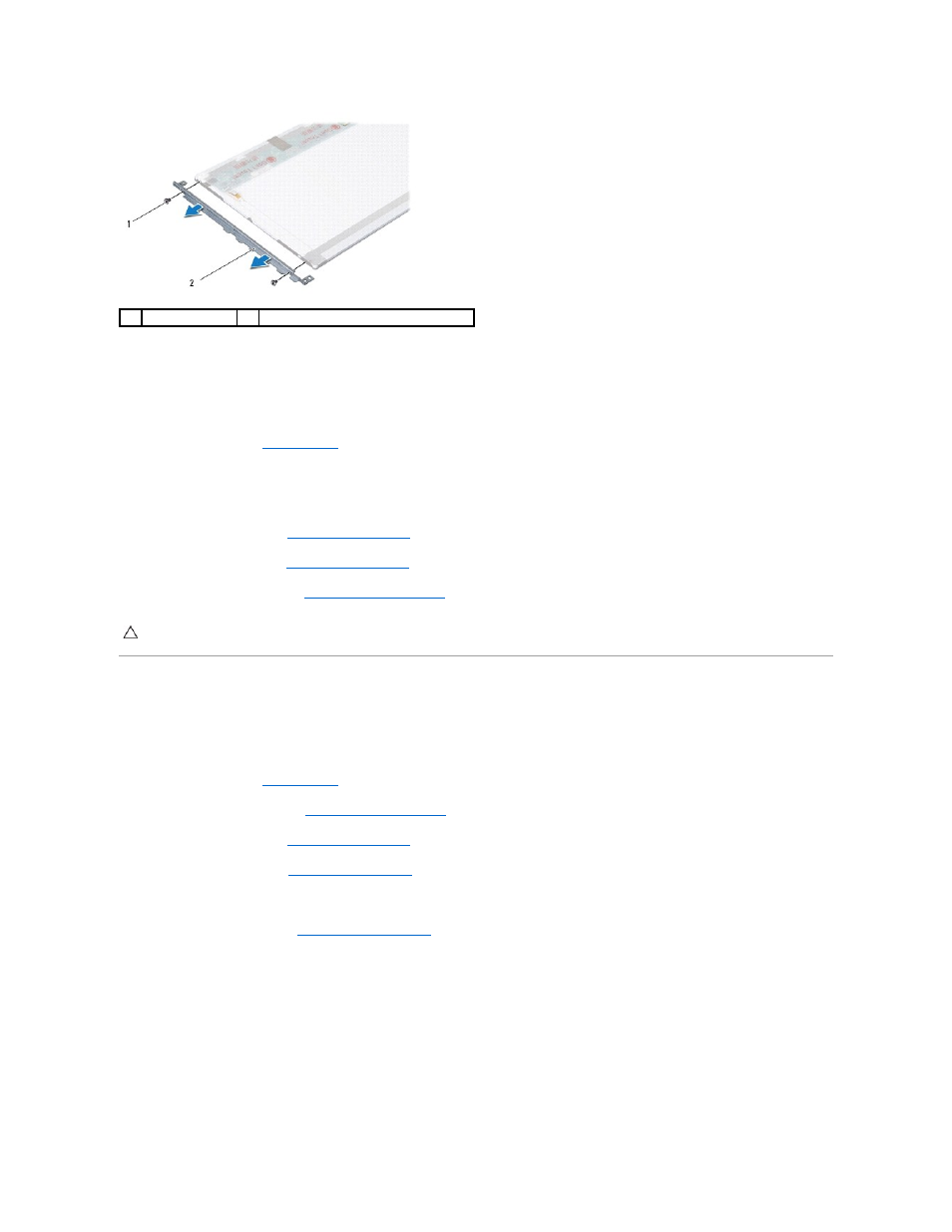 Display cable, Remove the display cable (see, Removing the display cable | Replacing the display panel bracket | Dell Inspiron 13 (N3010, Mid 2010) User Manual | Page 22 / 48