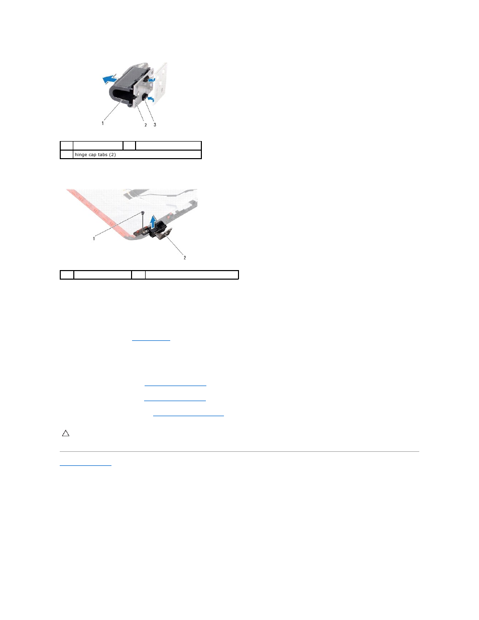 Replacing the display hinges | Dell Inspiron 13 (N3010, Mid 2010) User Manual | Page 24 / 48