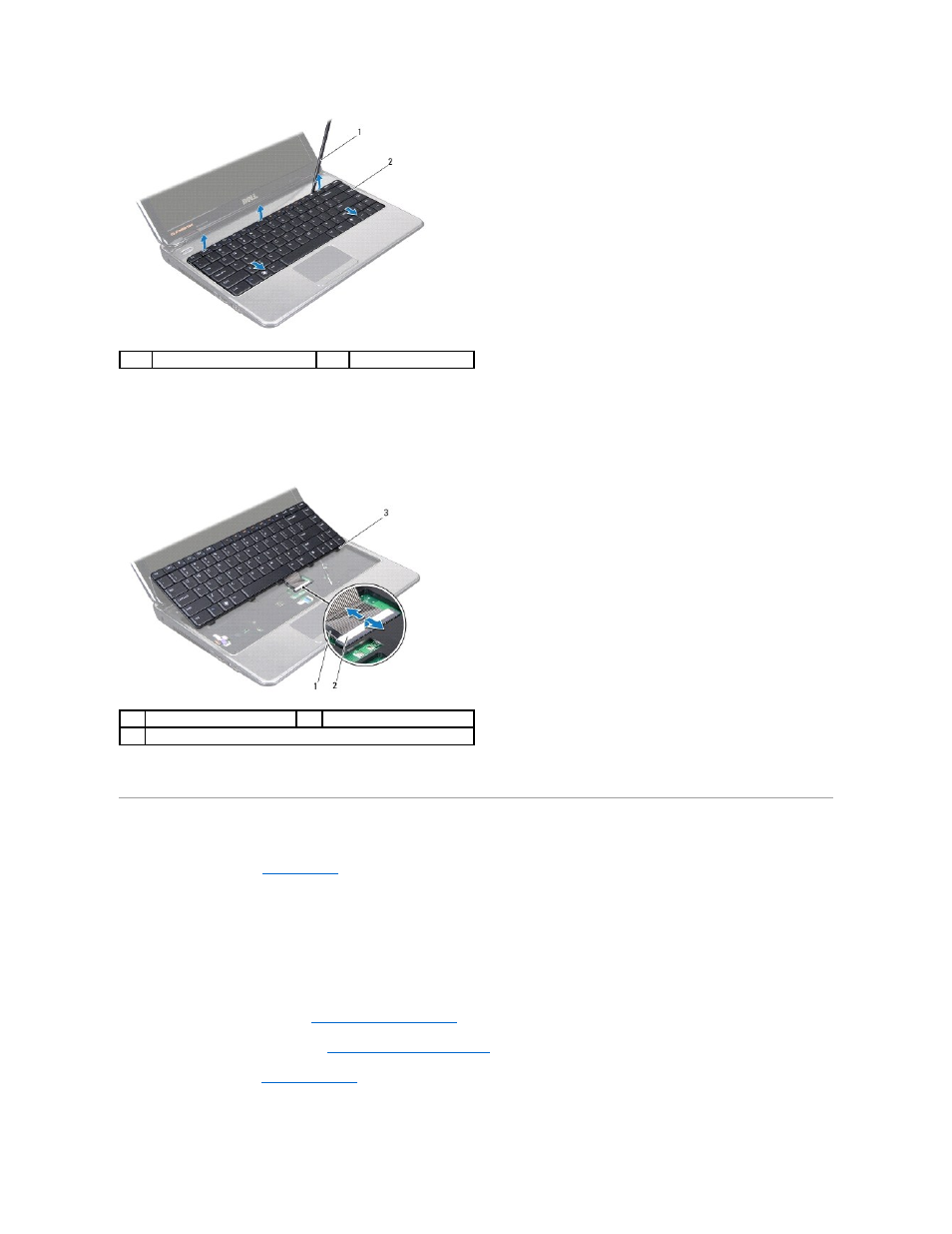 Replacing the keyboard | Dell Inspiron 13 (N3010, Mid 2010) User Manual | Page 30 / 48