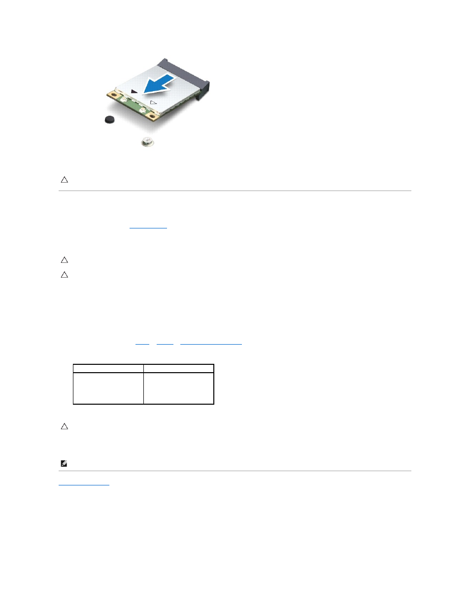 Replacing the mini-card | Dell Inspiron 13 (N3010, Mid 2010) User Manual | Page 35 / 48