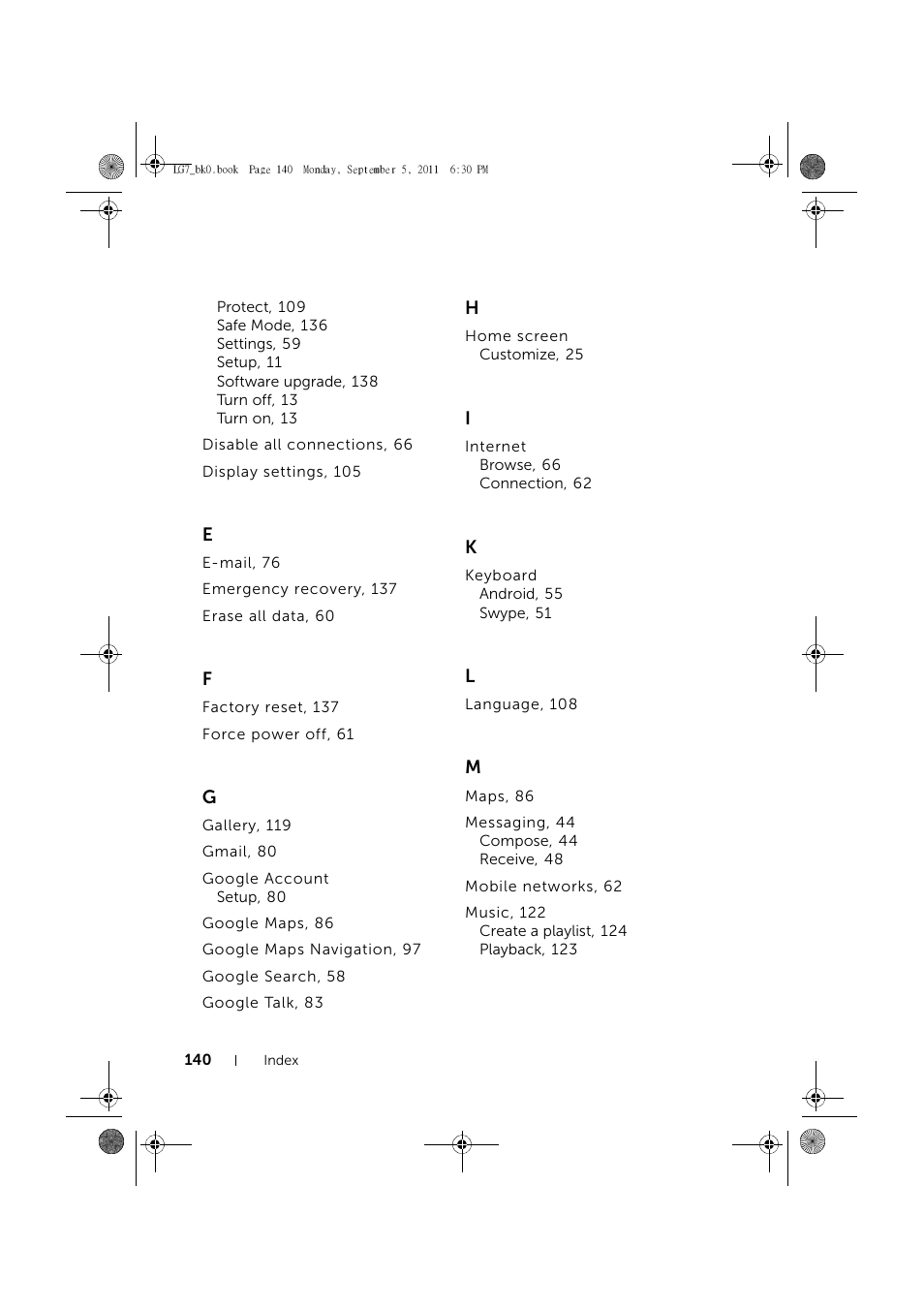 Dell Mobile Streak 7 User Manual | Page 140 / 142