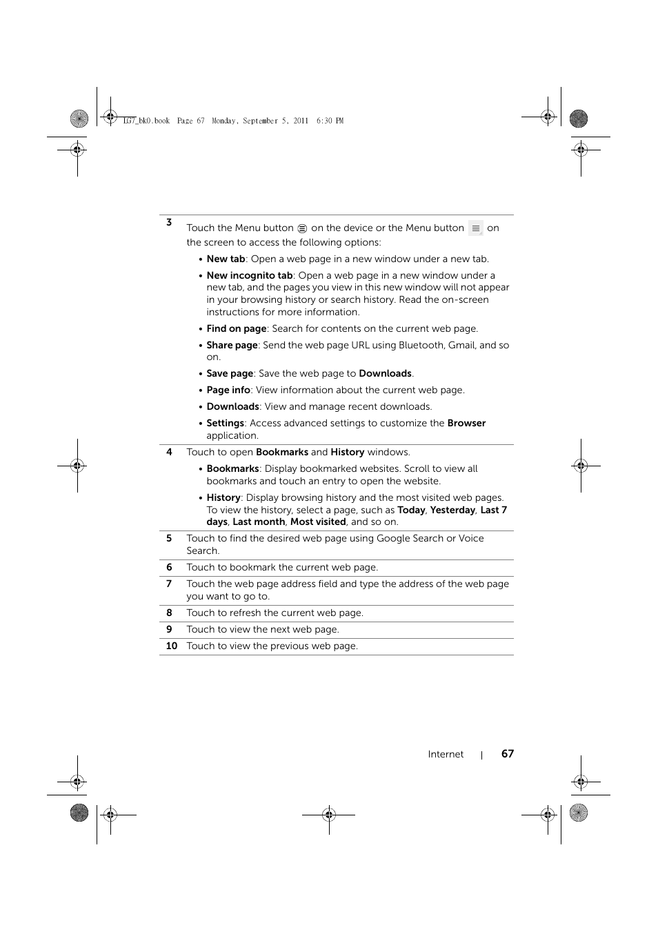 Dell Mobile Streak 7 User Manual | Page 67 / 142