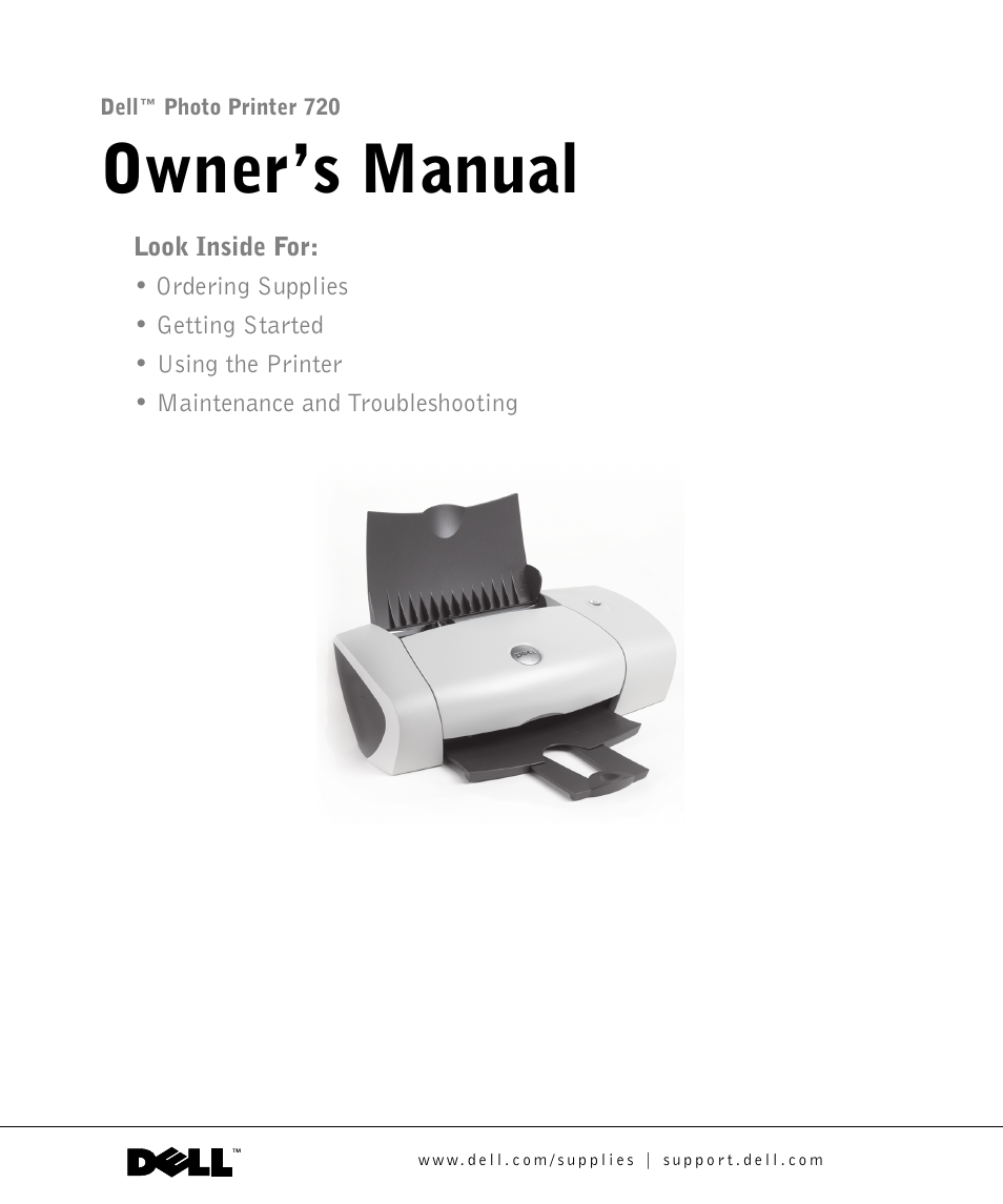 Dell 720 Color Printer User Manual | 76 pages