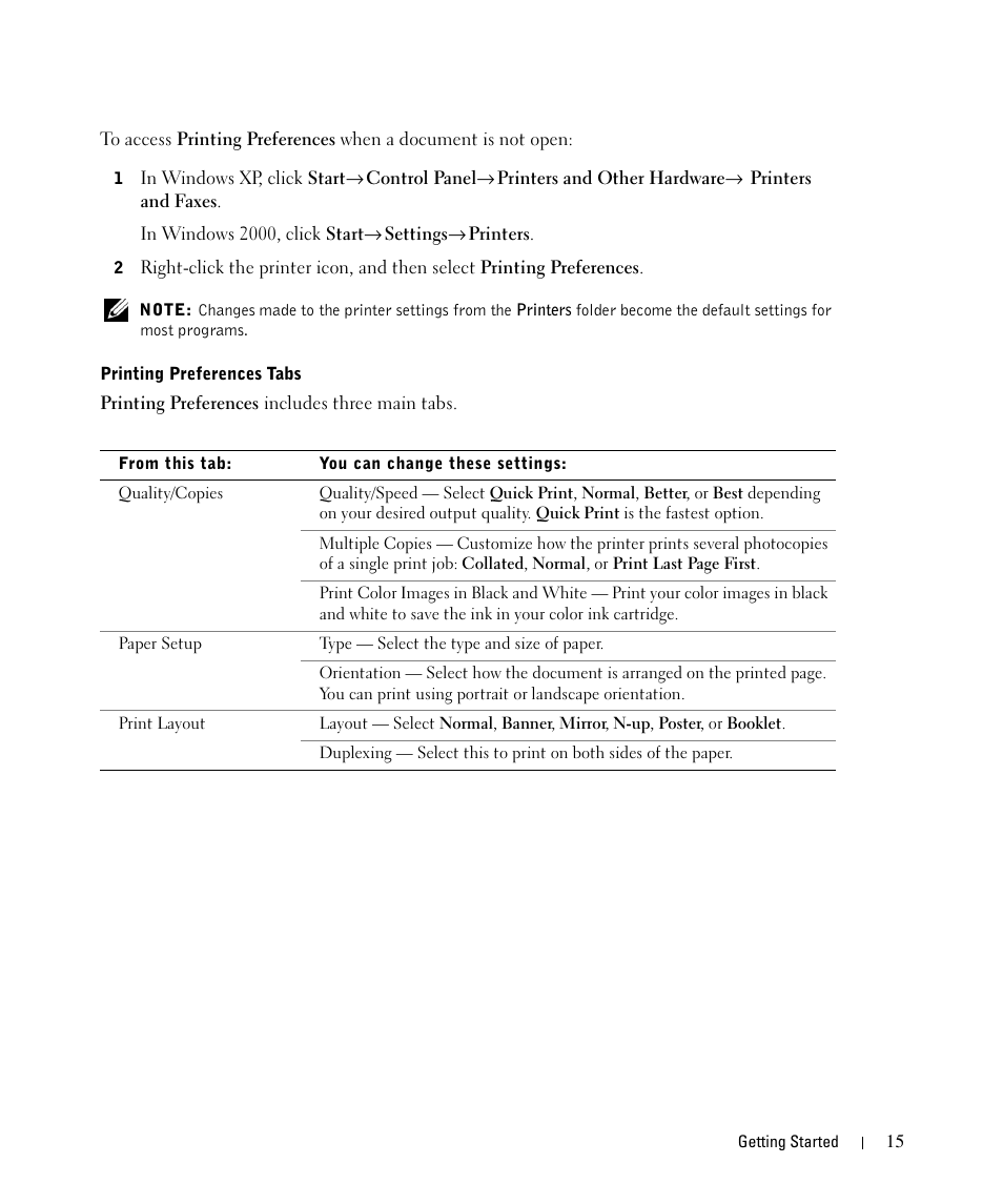 Dell 720 Color Printer User Manual | Page 15 / 76