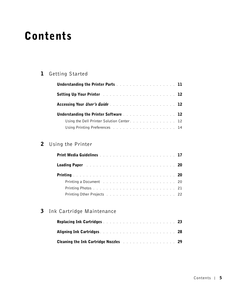 Dell 720 Color Printer User Manual | Page 5 / 76