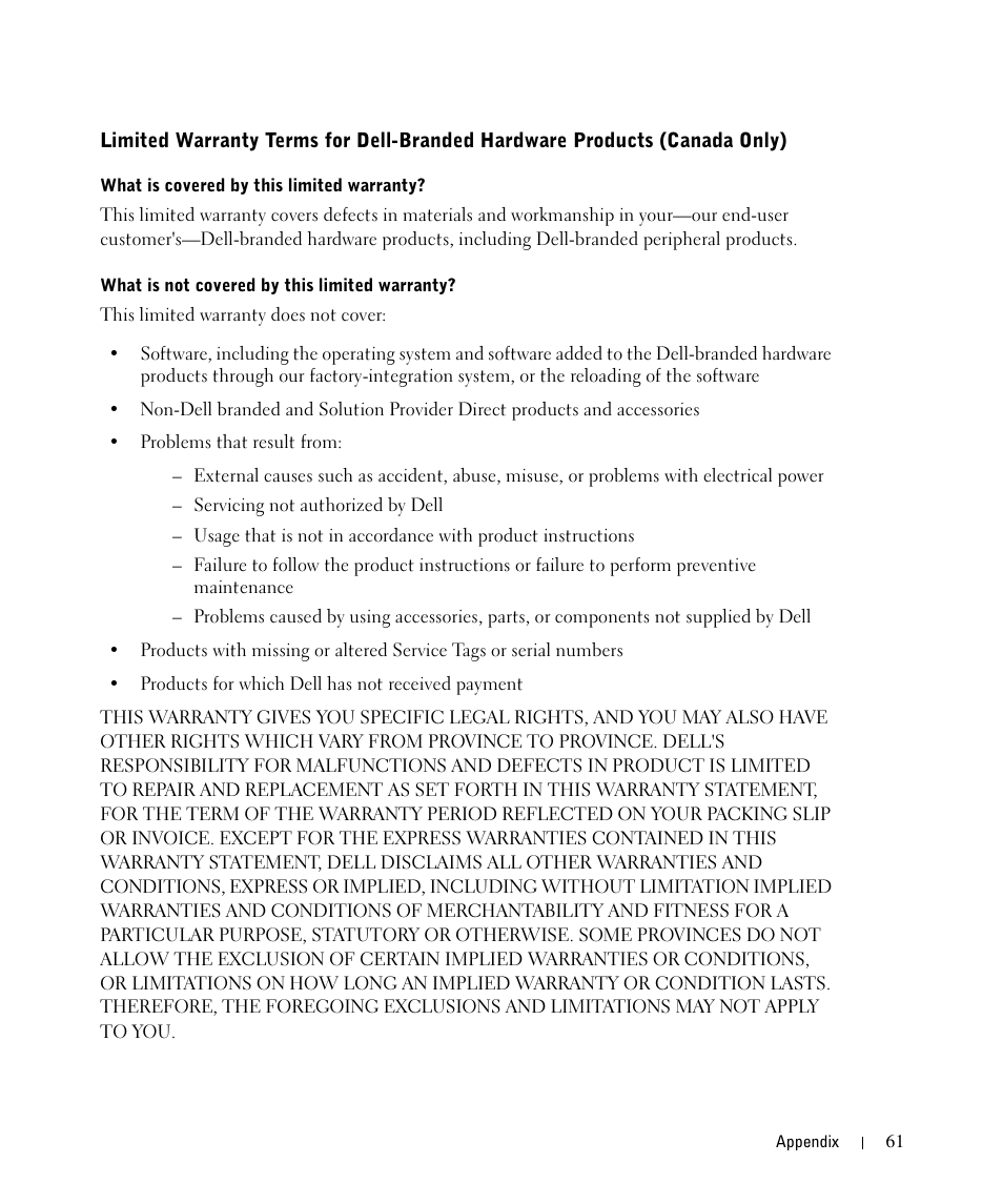 Dell 720 Color Printer User Manual | Page 61 / 76