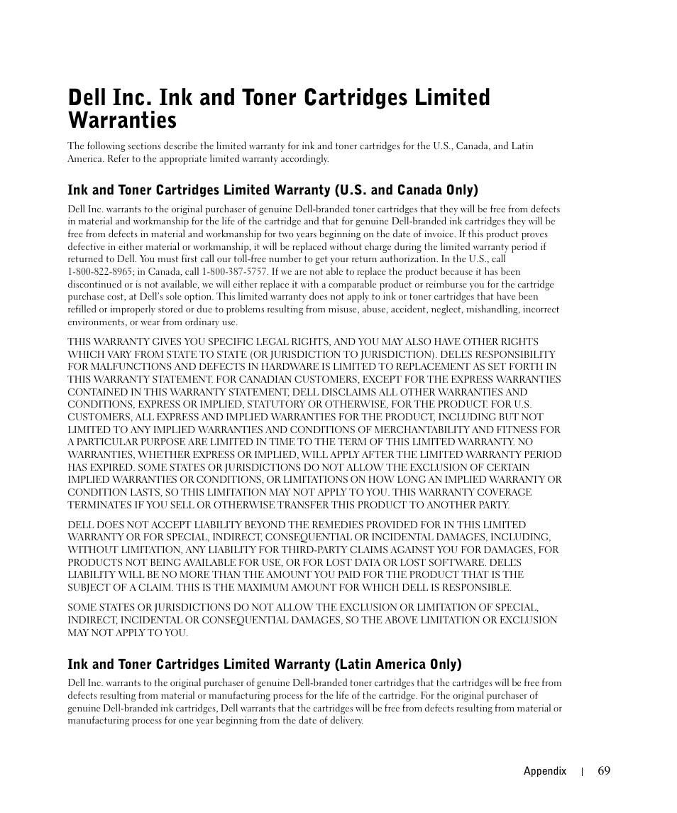 Dell 720 Color Printer User Manual | Page 69 / 76