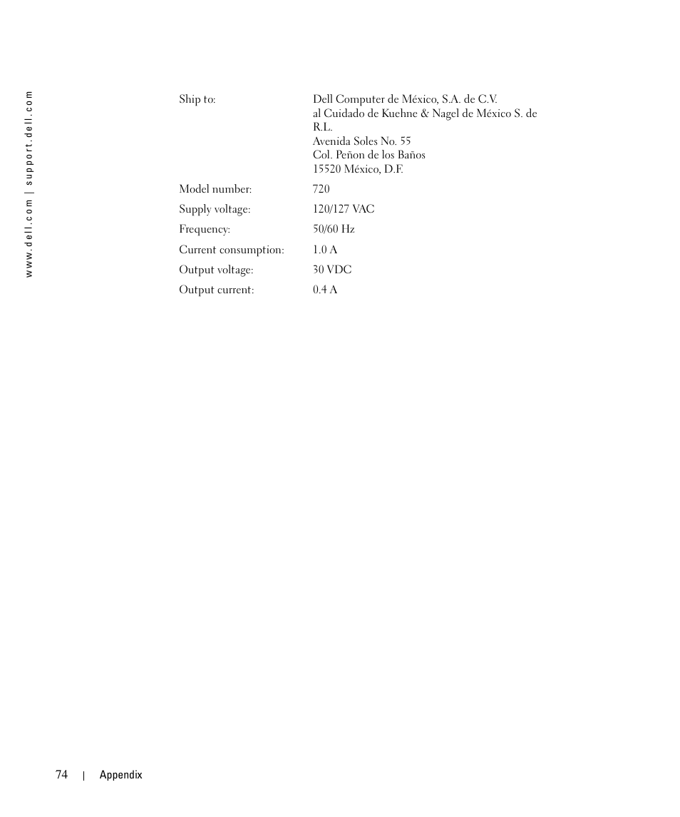 Dell 720 Color Printer User Manual | Page 74 / 76