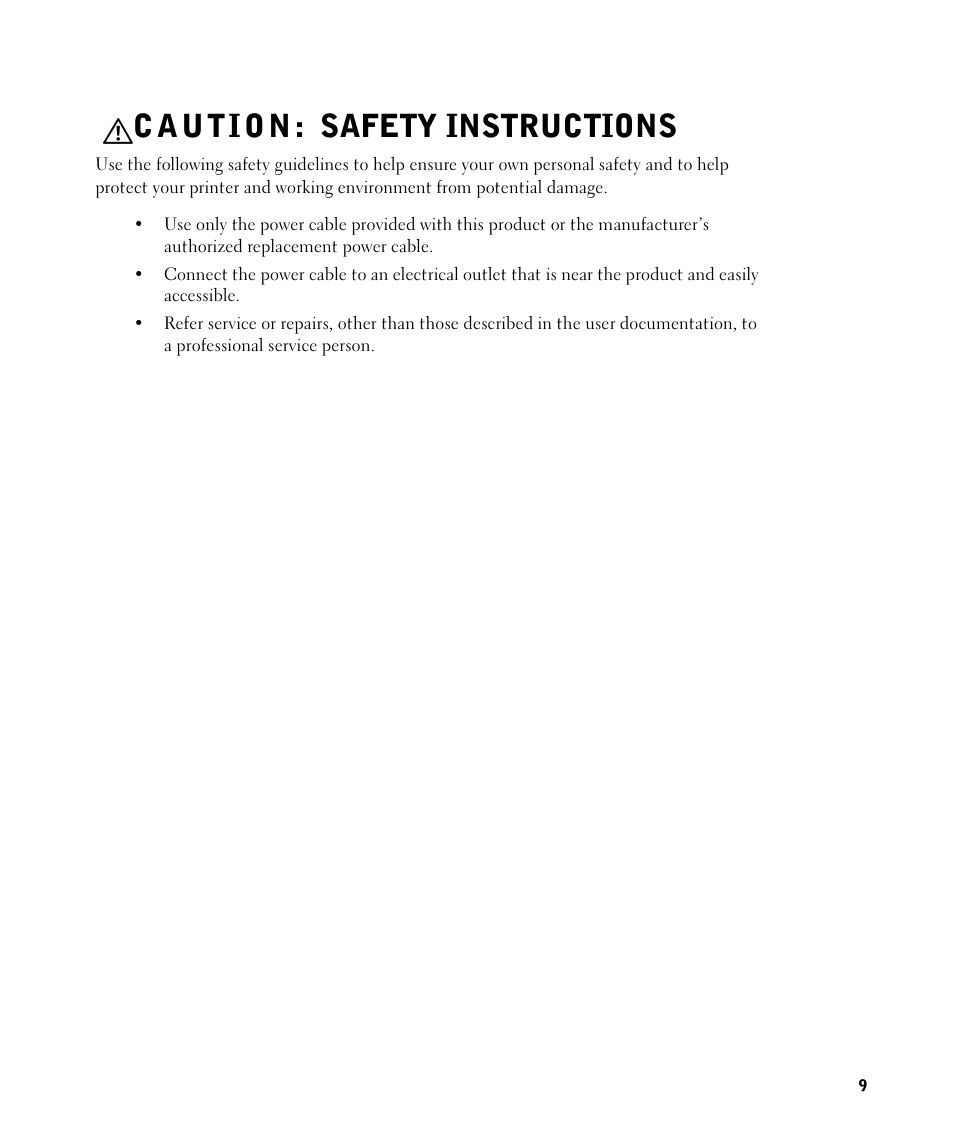 Dell 720 Color Printer User Manual | Page 9 / 76
