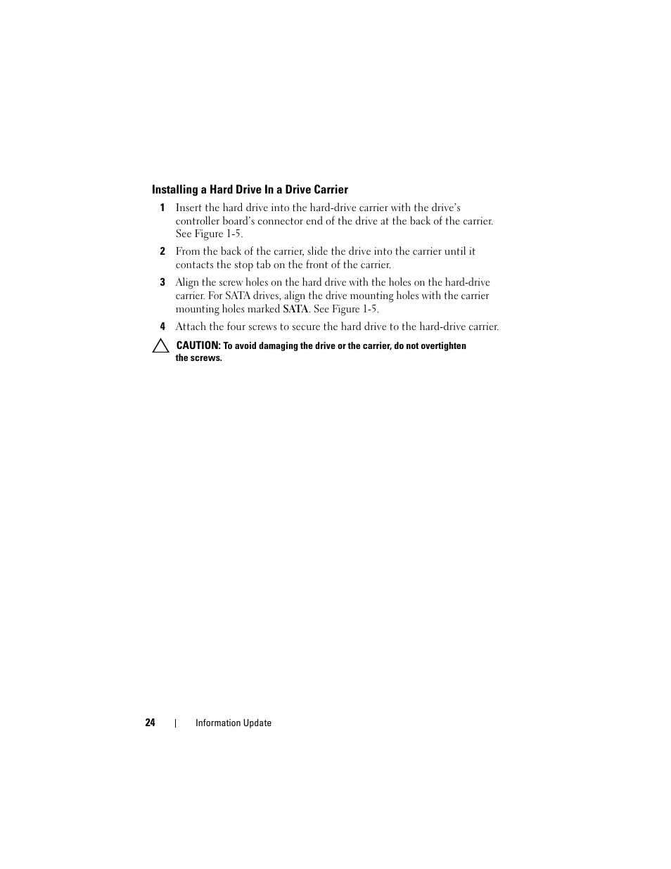 Installing a hard drive in a drive carrier | Dell POWEREDGE M915 User Manual | Page 24 / 186