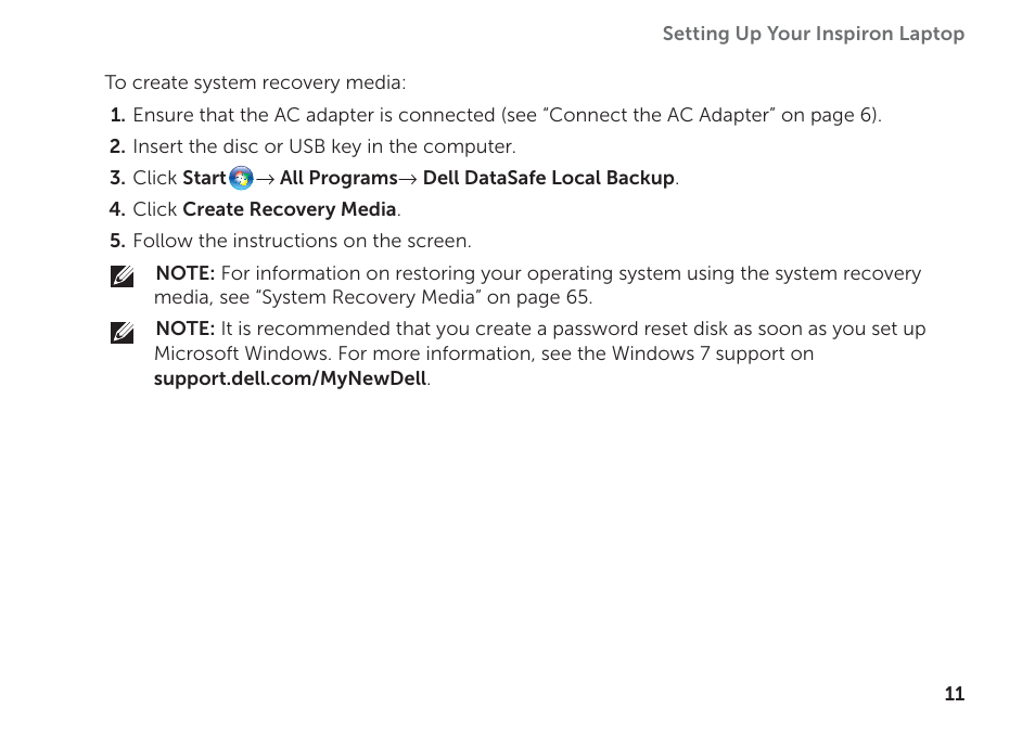 Dell Inspiron M411R (Mid 2011) User Manual | Page 13 / 96