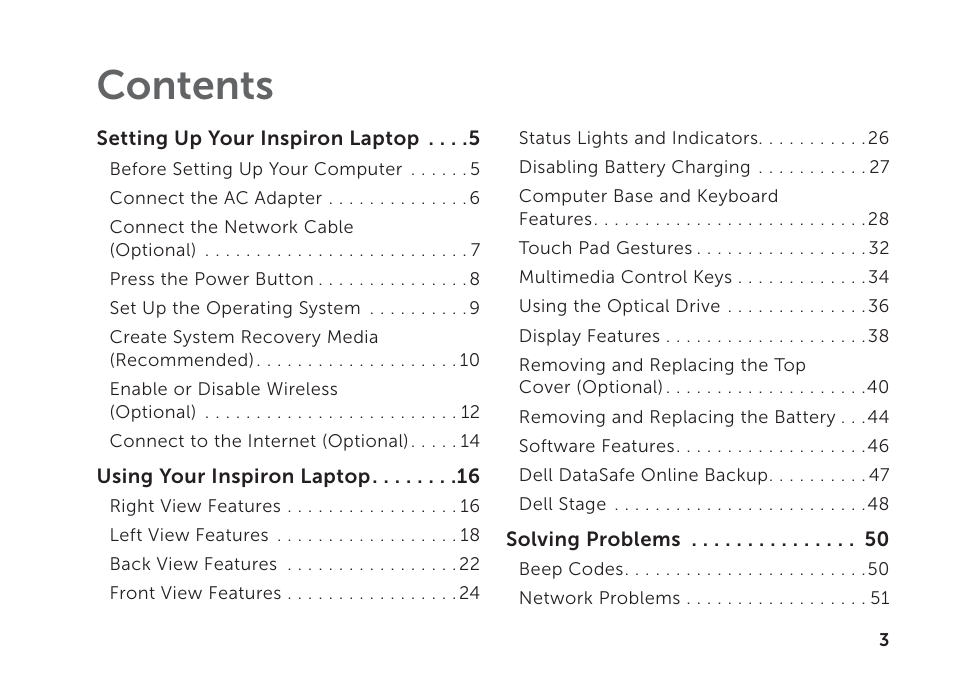 Dell Inspiron M411R (Mid 2011) User Manual | Page 5 / 96