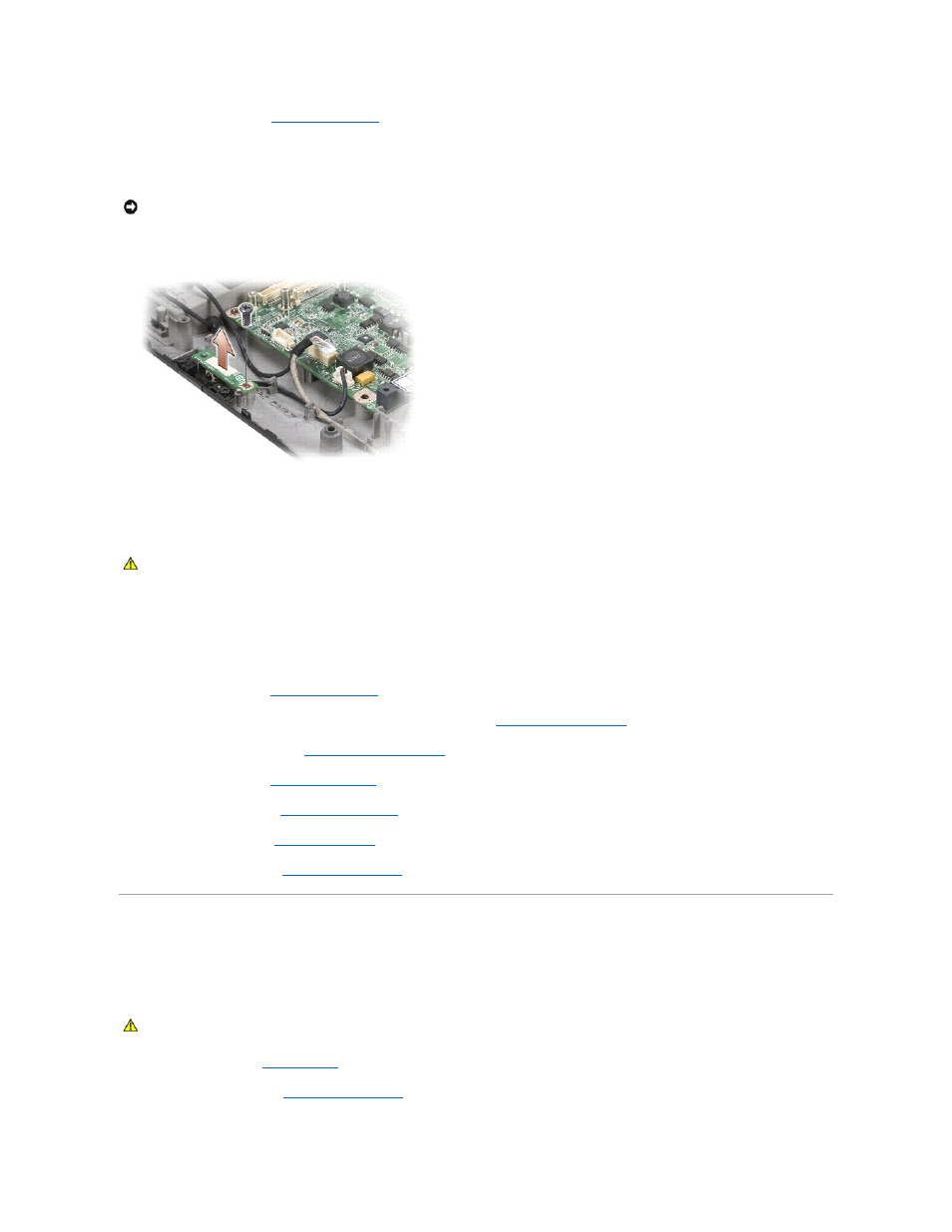 Usb connector board, Replacing the cir board, Removing the usb connector board | Dell Inspiron 1721 (Mid 2007) User Manual | Page 5 / 68