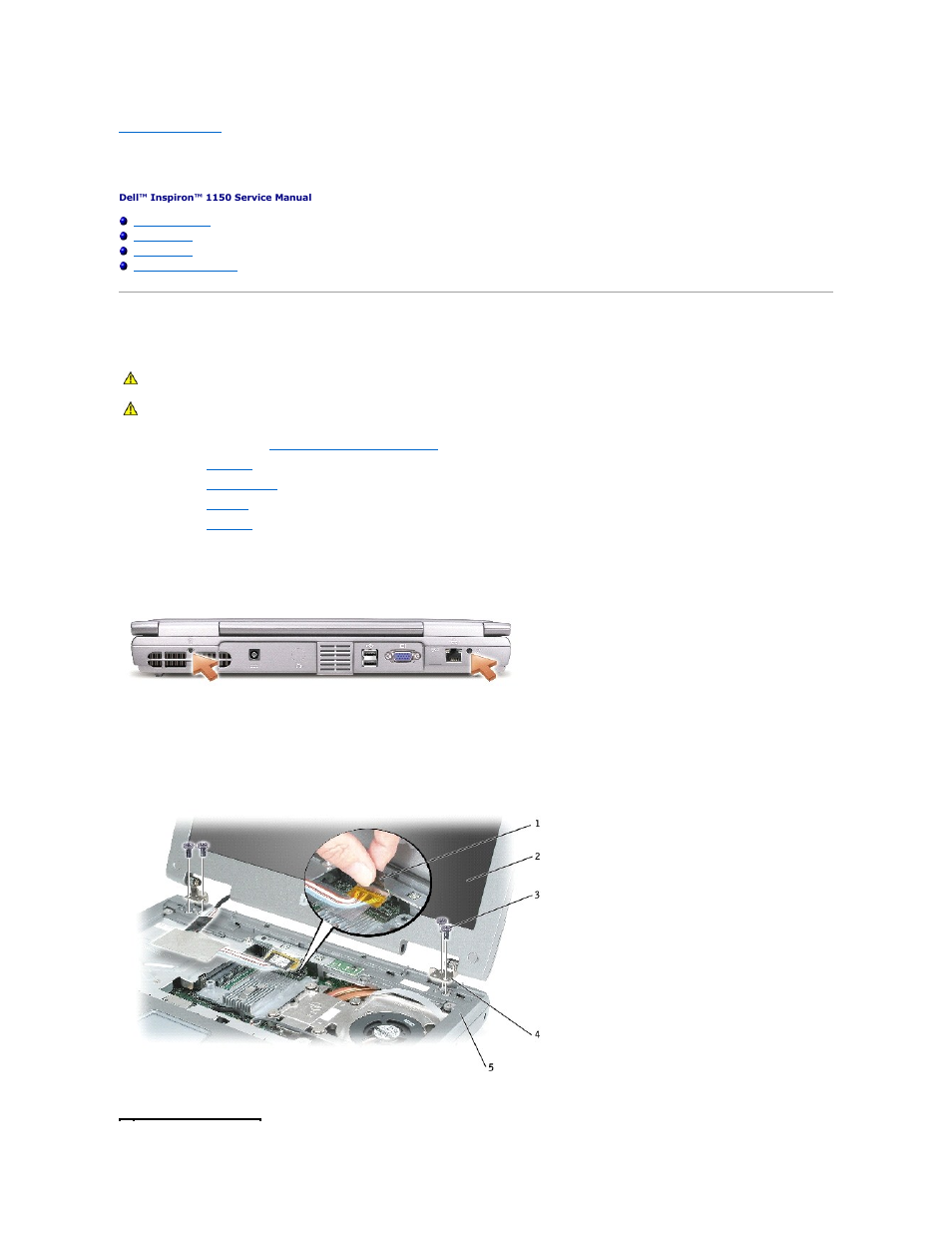 Display, Display assembly | Dell Inspiron 1150 User Manual | Page 11 / 38